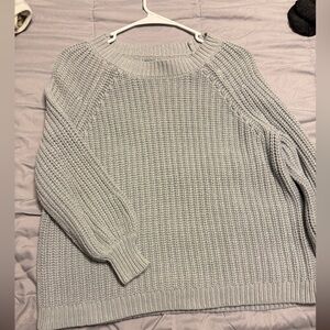 Aerie Light Gray Crew Neck Sweater